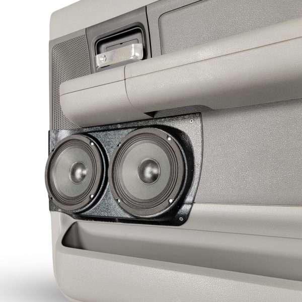 right ortho Speaker Upgrade for the Rear Door of your 2004-2008 Ford F150. Easy installation of a Dual 6.5" Midrange for the most powerful car stereo possible.