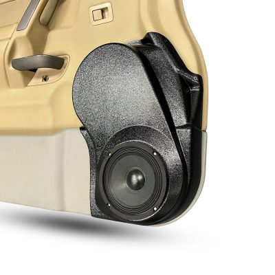 Front Door Custom Speaker Pods for the 2004-2007 Infiniti QX56 Nissan Armada Titan to hold 6.5 in speakers for car audio installation upgrade