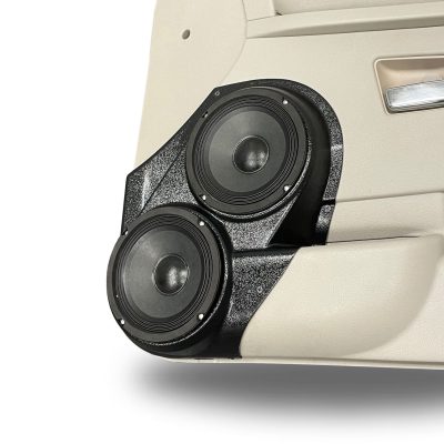 Front Door Custom Speaker Pods for the 2005-2010 Jeep GrandCherokee to hold Dual 6.5 in  speakers for car audio installation upgrade