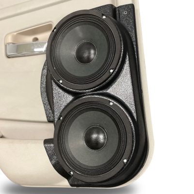 Rear Door Custom Speaker Pods for the 2005-2010 Jeep GrandCherokee to hold Dual 6.5 in speakers for car audio installation upgrade