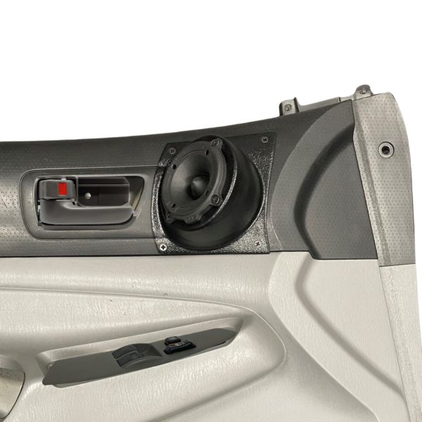 Front Door Custom Speaker Pods for the 2005-2008 Toyota Tacoma to hold 3.5 in speakers for car audio installation upgrade