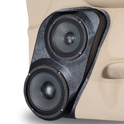 Front Door Custom Speaker Pods for the 2007-2009 Cadillac Escalade Chevrolet Avalanche Tahoe Silverado Suburban GMC Yukon Sierra to hold 8.0 in and 6.5 in  speakers for car audio installation upgrade