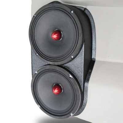 Rear Door Custom Speaker Pods for the 2007-2009 Cadillac Escalade Chevrolet Avalanche Tahoe Silverado Suburban GMC Yukon Sierra to hold Dual 8.0 in speakers for car audio installation upgrade