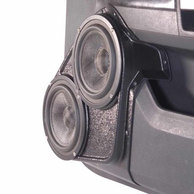 Front Door Custom Speaker Pods for the 2008-2010 Dodge Charger to hold Dual 6.5 in speakers for car audio installation upgrade