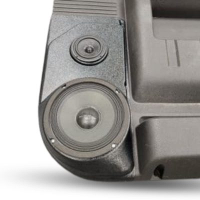 Front Door Custom Speaker Pods for the 2008-2009 Ford F-250F-350 to hold 6.5 in and 3.5 in speakers for car audio installation upgrade