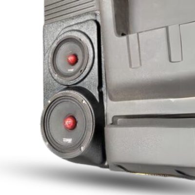 Front Door Custom Speaker Pods for the 2008-2009 Ford F-250F-350 to hold 6.5 in and 5.25 in  speakers for car audio installation upgrade