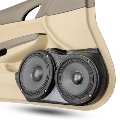 Front Door Custom Speaker Pods for the 2008-2012 Honda Accord to hold 8.0 in and 6.5 in speakers for car audio installation upgrade