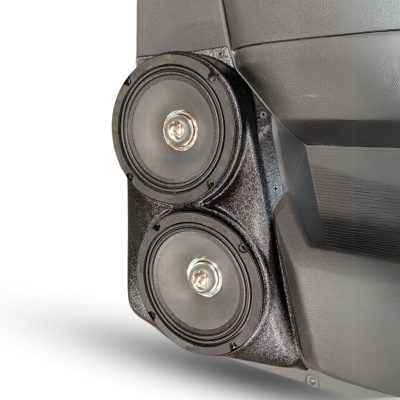 Rear Door Custom Speaker Pods for the 2009-2018 Dodge Ram to hold Dual 6.5 in  speakers for car audio installation upgrade