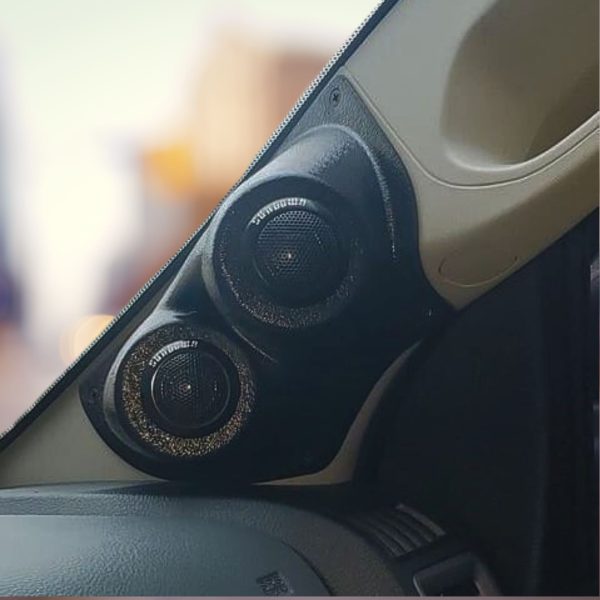 right ortho Speaker Upgrade for the A-Pillar of your 2009-2018 Dodge Ram 1500, 2500. 2019-2024 Dodge Ram 2500, 1500 Classic. Easy installation of a Dual Tweeter for the most powerful car stereo possible.