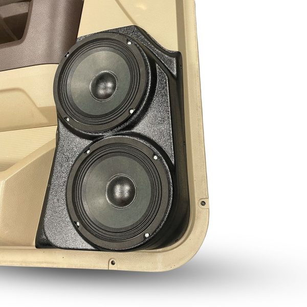 Front Door Custom Speaker Pods for the 2009-2018 Dodge Ram to hold Dual 6.5 in  speakers for car audio installation upgrade