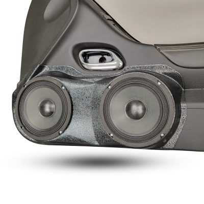 Front Door Custom Speaker Pods for the 2010-2015 Chevrolet Camaro to hold Dual 6.5 in speakers for car audio installation upgrade