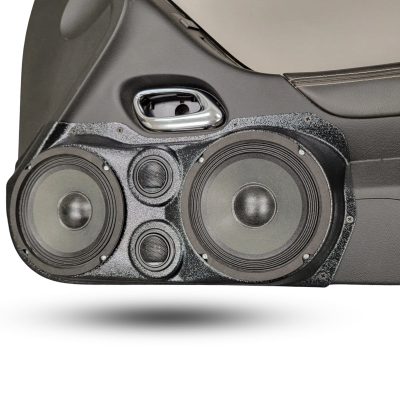 Front Door Custom Speaker Pods for the 2010-2015 Chevrolet Camaro to hold Dual 6.5 in and Dual 2.0 in  speakers for car audio installation upgrade