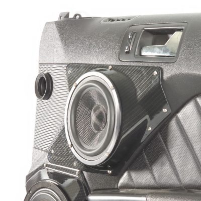 right ortho Speaker Upgrade for the Front Door of your 2010-2014 Ford Mustang. Easy installation of a Single 6.5" Midrange for the most powerful car stereo possible.