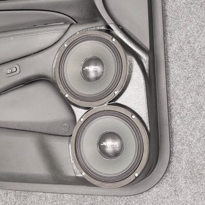 Front Door Custom Speaker Pods for the 2011-2023 Dodge Durango Jeep GrandCherokee to hold Dual 8.0 in speakers for car audio installation upgrade
