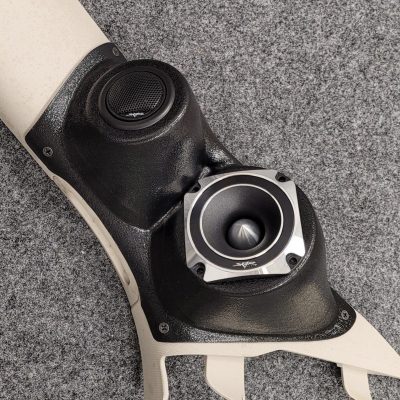 A-Pillar Custom Speaker Pods for the 2011-2023 Dodge Durango Jeep GrandCherokee to hold 3.5 in and 2.0 in  speakers for car audio installation upgrade