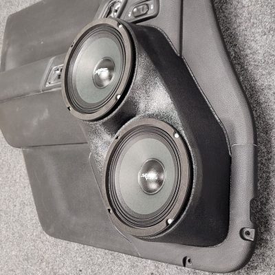 Front Door Custom Speaker Pods for the 2011-2017 Jeep Wrangler to hold Dual 6.5 in  speakers for car audio installation upgrade