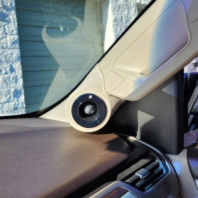 A-Pillar Custom Speaker Pods for the 2015-2020 Cadillac EscaladeESV Chevrolet Suburban Chevrolet Tahoe GMC Yukon to hold 3.5 in  speakers for car audio installation upgrade