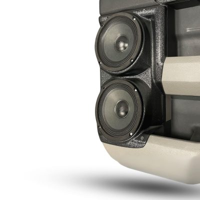 Rear Door Custom Speaker Pods for the 2015-2020 Ford F-150 F-250F-350 to hold Dual 6.5 in  speakers for car audio installation upgrade