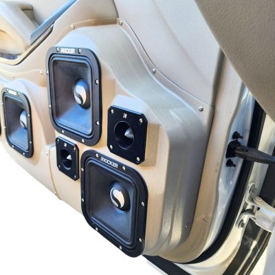 Front Door Custom Speaker Pods for the 2015-2020 Chevrolet Suburban Chevrolet Tahoe GMC Yukon to hold Dual 7.0 in and Dual 3.5 in  speakers for car audio installation upgrade