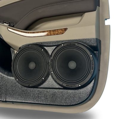 Rear Door Custom Speaker Pods for the 2015-2020 Chevrolet Suburban GMC YukonXL to hold Dual 8.0 in  speakers for car audio installation upgrade