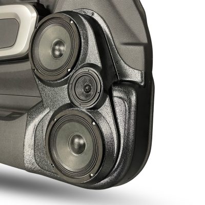 Front Door Custom Speaker Pods for the 2016-2024 Nissan Titan to hold Dual 6.5 in and 3.5 in  speakers for car audio installation upgrade