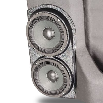 Rear Door Custom Speaker Pods for the 2019-2023 Chevrolet Silverado GMC Sierra to hold Dual 6.5 in speakers for car audio installation upgrade
