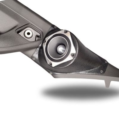 A-Pillar Custom Speaker Pods for the 2019-2023 Chevrolet Silverado GMC Sierra to hold 3.5 in speakers for car audio installation upgrade