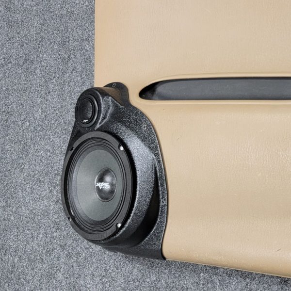Front Door Custom Speaker Pods for the 1998-2000 Dodge Dakota Durango to hold 6.5 in and 2.0 in  speakers for car audio installation upgrade