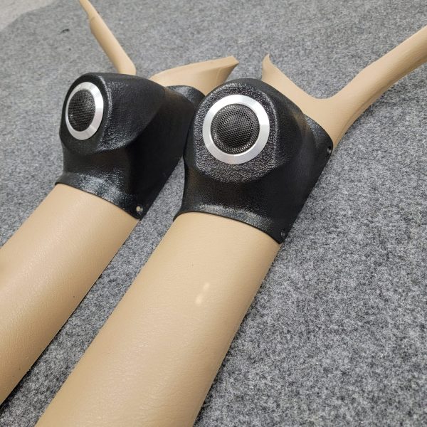 A-Pillar Custom Speaker Pods for the 1998-2000 Dodge Dakota Durango to hold 2.0 in speakers for car audio installation upgrade