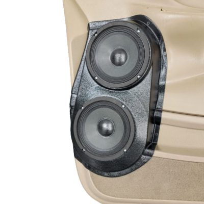 Front Door Custom Speaker Pods for the 1998-2002 Ford Expedition to hold Dual 6.5 in speakers for car audio installation upgrade