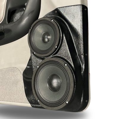 Front Door Custom Speaker Pods for the 1998-2012 Ford Ranger Mazda B-Series to hold 8.0 in and 6.5 in  speakers for car audio installation upgrade