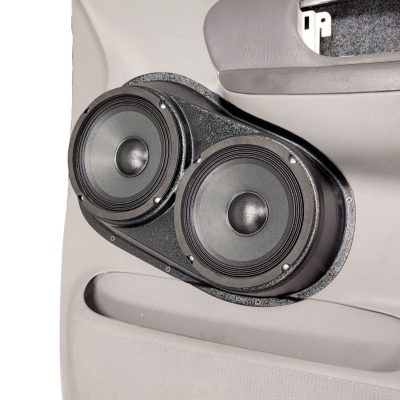 Front Door Custom Speaker Pods for the 1999-2003 Ford F-150 to hold Dual 6.5 in speakers for car audio installation upgrade