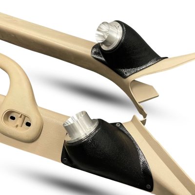 A-Pillar Custom Speaker Pods for the 1999-2007 Ford F-250F-350 to hold 2.0 in speakers for car audio installation upgrade