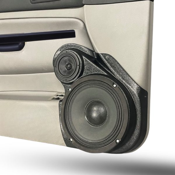 Front Door Custom Speaker Pods for the 1999-2004 Volkswagen Jetta to hold 8.0 in and 3.5 in  speakers for car audio installation upgrade