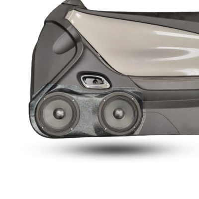 Front Door Custom Speaker Pods for the 2010-2015 Chevrolet Camaro to hold Dual 6.5 in speakers for car audio installation upgrade