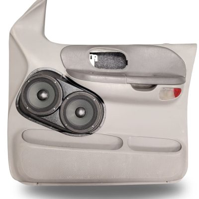 Front Door Custom Speaker Pods for the 1999-2003 Ford F-150 to hold Dual 6.5 in speakers for car audio installation upgrade