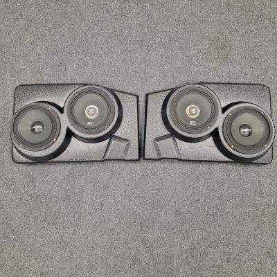 Rear Deck Custom Speaker Pods for the 1992-1996 Chevrolet Caprice Impala to hold Dual 6.5 in speakers for car audio installation upgrade