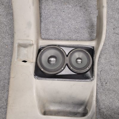 Rear Door Custom Speaker Pods for the 2000-2006 Chevrolet Silverado GMC Sierra to hold 8.0 in and 6.5 in speakers for car audio installation upgrade