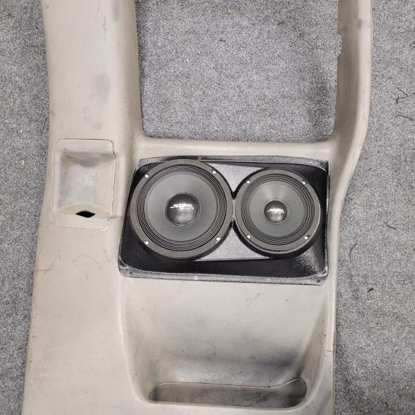 Rear Door Custom Speaker Pods for the 2000-2006 Chevrolet Silverado GMC Sierra to hold 8.0 in and 6.5 in speakers for car audio installation upgrade
