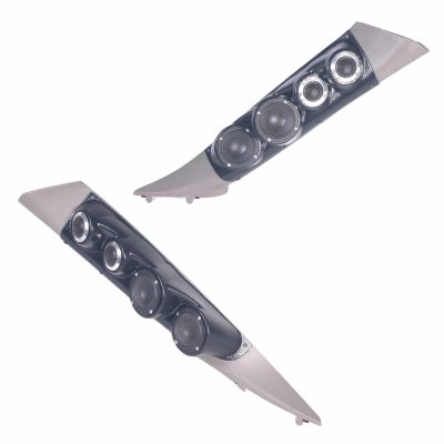 A-Pillar Custom Speaker Pods for the 2000-2006 Cadillac Escalade Chevrolet Avalanche Silverado Tahoe Suburban GMC Sierra Yukon to hold Dual 3.5 in and Dual 2.0 in  speakers for car audio installation upgrade