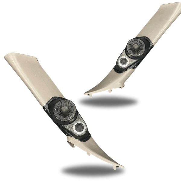 A-Pillar Custom Speaker Pods for the 2000-2006 Cadillac Escalade Chevrolet Avalanche Silverado Tahoe Suburban GMC Sierra Yukon to hold 3.5 in and 2.0 in  speakers for car audio installation upgrade