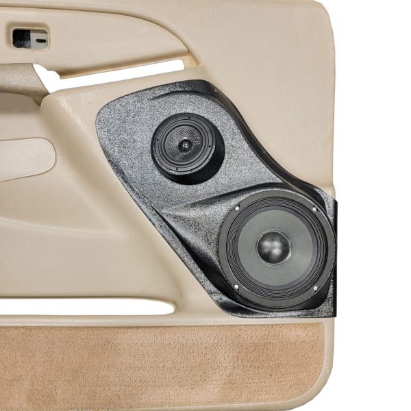 Front Door Custom Speaker Pods for the 2000-2006 Cadillac Escalade Chevrolet Avalanche Silverado Tahoe Suburban GMC Sierra Yukon to hold 6.5 in and 3.5 in  speakers for car audio installation upgrade