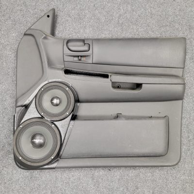 Front Door Custom Speaker Pods for the 2001-2004 Dodge Dakota Durango to hold 8.0 in and 6.5 in speakers for car audio installation upgrade