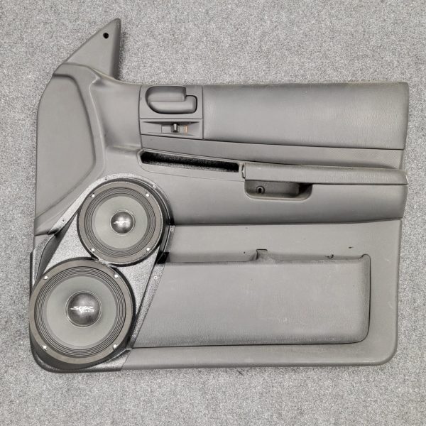 Front Door Custom Speaker Pods for the 2001-2004 Dodge Dakota Durango to hold 8.0 in and 6.5 in speakers for car audio installation upgrade