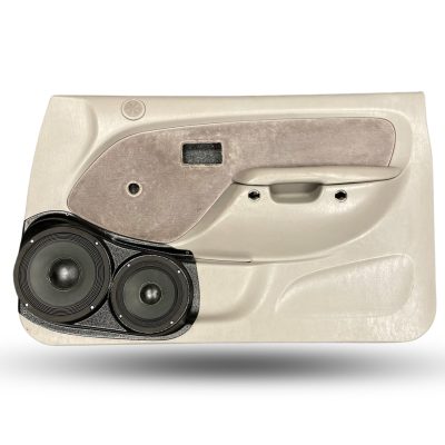 Front Door Custom Speaker Pods for the 2001-2004 Toyota Tacoma to hold 8.0 in and 6.5 in speakers for car audio installation upgrade