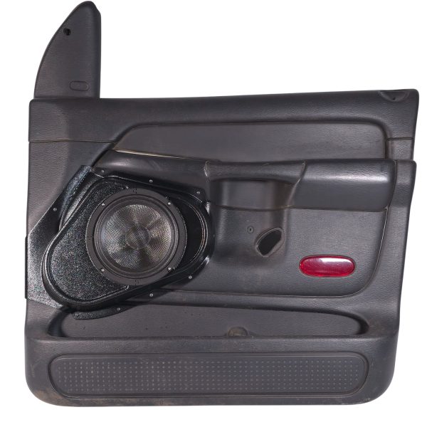 Front Door Custom Speaker Pods for the 2002-2005 Dodge Ram to hold 8.0 in speakers for car audio installation upgrade