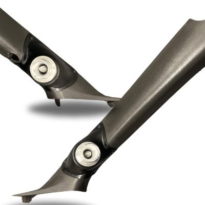 A-Pillar Custom Speaker Pods for the 2003-2008 Ford CrownVictoria Mercury GrandMarquis Marauder to hold 2.0 in speakers for car audio installation upgrade