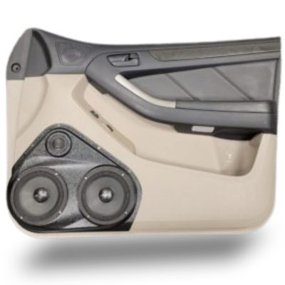 Front Door Custom Speaker Pods for the 2003-2009 Toyota 4Runner to hold Dual 6.5 in and 2.0 in speakers for car audio installation upgrade