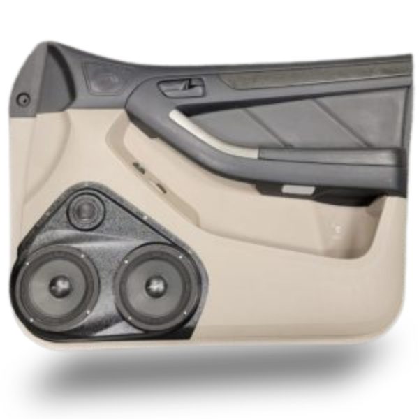 Front Door Custom Speaker Pods for the 2003-2009 Toyota 4Runner to hold Dual 6.5 in and 2.0 in  speakers for car audio installation upgrade