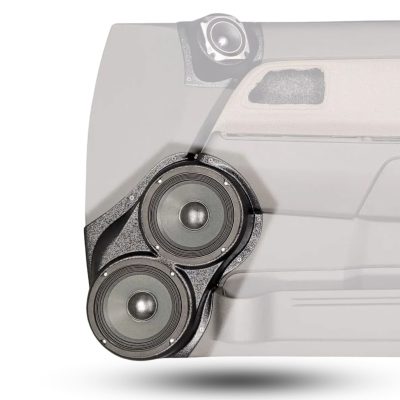Front Door Custom Speaker Pods for the 2004-2012 Chevrolet Colorado GMC Canyon to hold Dual 6.5 in speakers for car audio installation upgrade